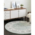 thumbnail image 1 of Rugs.com Aurelia Collection Rug – 5 Ft Round Aqua Medium-Pile Rug Perfect For Kitchens, Dining Rooms, 1 of 4