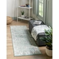 thumbnail image 1 of Rugs.com Aurelia Collection Rug – 6 Ft Runner Aqua Medium-Pile Rug Perfect For Hallways, Entryways, 1 of 4