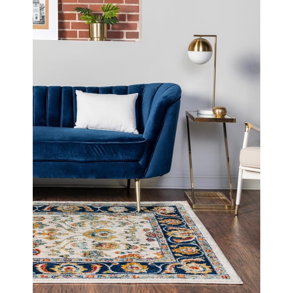 Rugs.com Aurelia Collection Rug – 6' x 9' Multi Medium-Pile Rug Perfect For Living Rooms, Large Dining Rooms, Open Floorplans
