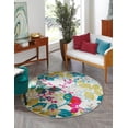 thumbnail image 1 of Rugs.com Azalea Collection Rug – 5 Ft Round Ivory Medium Rug Perfect For Kitchens, Dining Rooms, 1 of 5