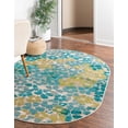thumbnail image 1 of Rugs.com Azalea Collection Rug – 5' x 8' Oval Blue Medium Rug Perfect For Living Rooms, Large Dining Rooms, Open Floorplans, 1 of 6