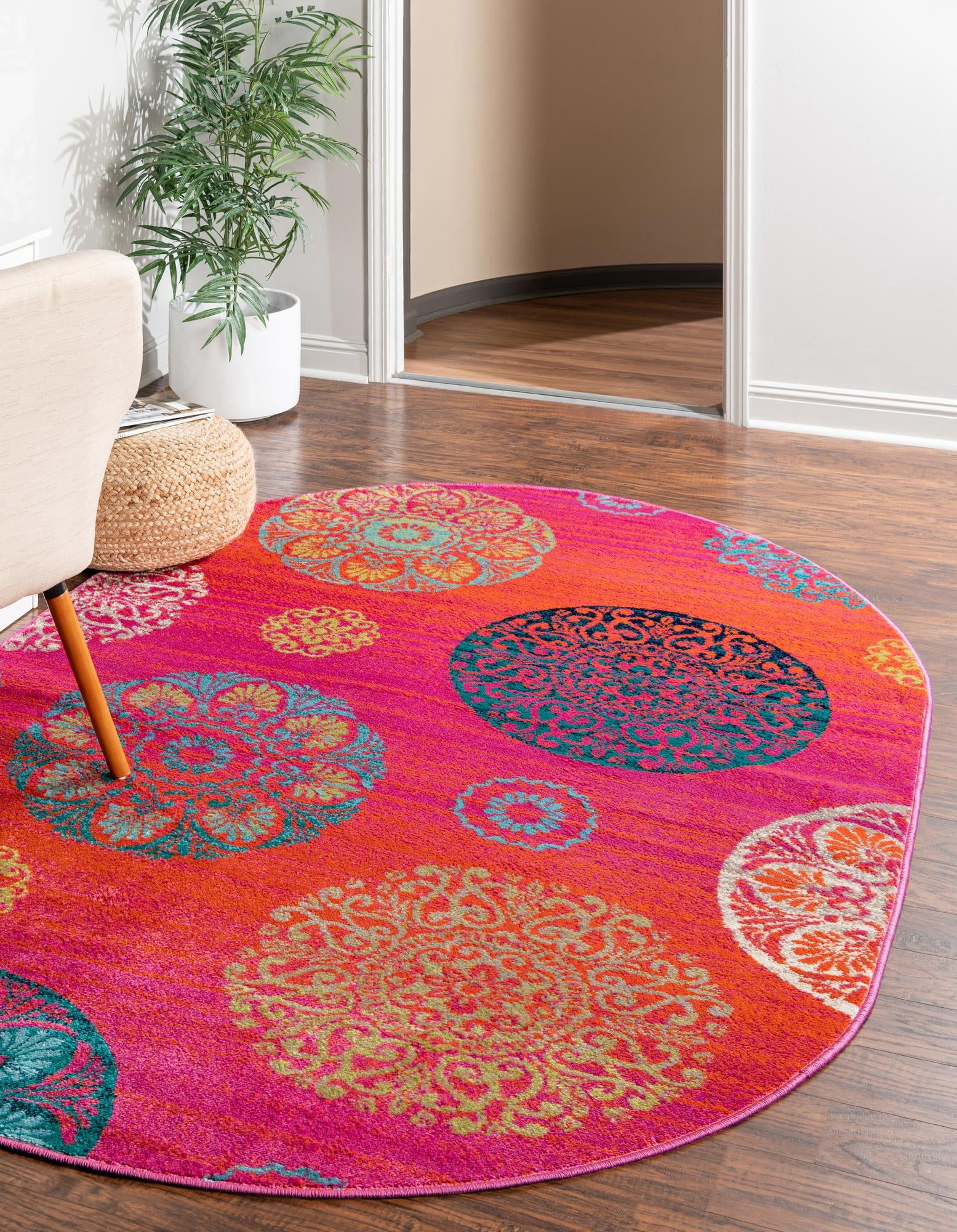Oval Rust Rug Rugs.com Azalea Collection Rug – 5' x 8' Oval Rust Red Medium Rug ...