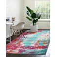thumbnail image 1 of Rugs.com Azalea Collection Rug – 5' x 8' Turquoise Medium Rug Perfect For Bedrooms, Dining Rooms, Living Rooms, 1 of 8