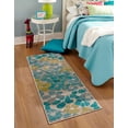 thumbnail image 1 of Rugs.com Azalea Collection Rug – 6 Ft Runner Blue Medium Rug Perfect For Hallways, Entryways, 1 of 9