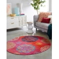 thumbnail image 1 of Rugs.com Azalea Collection Rug – 7 Ft Round Rust Red Medium Rug Perfect For Kitchens, Dining Rooms, 1 of 8