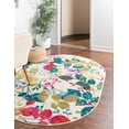 thumbnail image 1 of Rugs.com Azalea Collection Rug – 8' x 10' Oval Ivory Medium Rug Perfect For Living Rooms, Large Dining Rooms, Open Floorplans, 1 of 5