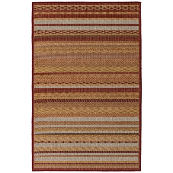 Rugs.com Baja Outdoor Collection Rug – 2' x 3' Burgundy Medium Rug Perfect For Entryways, Kitchens, Breakfast Nooks, Accent Pieces