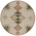 thumbnail image 1 of Rugs.com Baja Outdoor Collection Rug – 3 Ft Round Ivory Medium Rug Perfect For Kitchens, Dining Rooms, 1 of 1