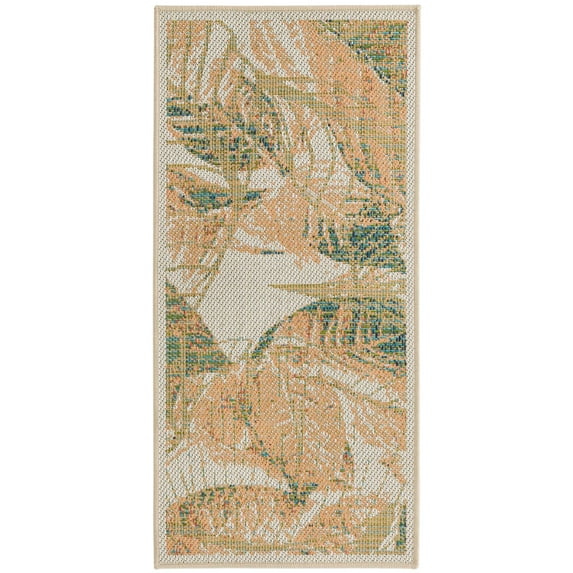 Rugs.com Baja Outdoor Collection Rug – 4 Ft Runner Ivory Medium Rug Perfect For Hallways, Entryways