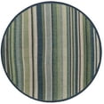 thumbnail image 1 of Rugs.com Baja Outdoor Collection Rug – 5 Ft Round Blue Medium Rug Perfect For Kitchens, Dining Rooms, 1 of 1