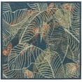 thumbnail image 1 of Rugs.com Baja Outdoor Collection Rug – 5 Ft Square Blue Medium Rug Perfect For Living Rooms, Kitchens, Entryways, 1 of 1