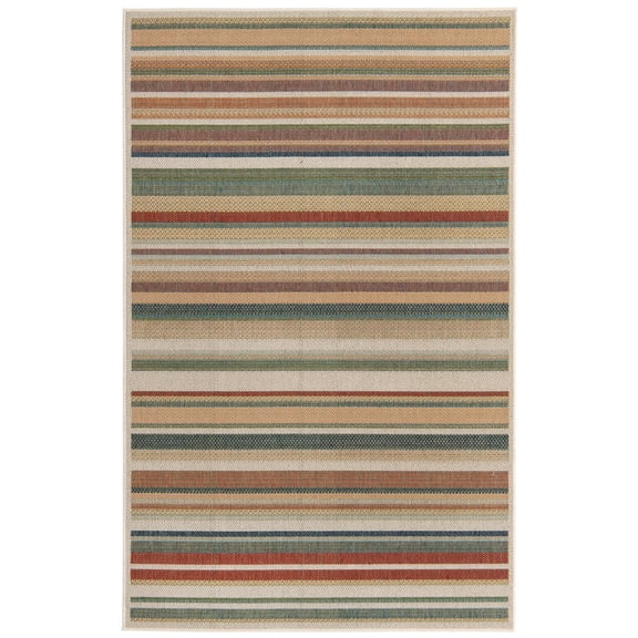 Rugs.com Baja Outdoor Collection Rug – 5' x 8' Multi Medium Rug Perfect For Bedrooms, Dining Rooms, Living Rooms