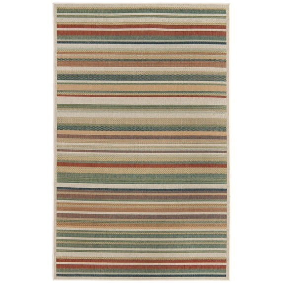 Rugs.com Baja Outdoor Collection Rug – 6' x 9' Multi Medium Rug Perfect For Bedrooms, Dining Rooms, Living Rooms