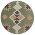 thumbnail image 1 of Rugs.com Baja Outdoor Collection Rug – 8 Ft Round Green Medium Rug Perfect For Kitchens, Dining Rooms, 1 of 1