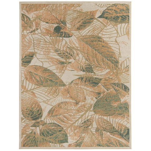 Rugs.com Baja Outdoor Collection Rug – 8' x 10' Ivory Medium Rug Perfect For Living Rooms, Large Dining Rooms, Open Floorplans