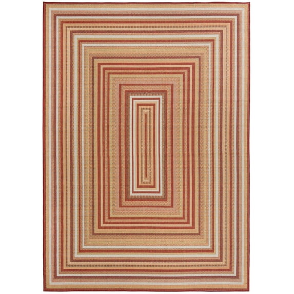 Rugs.com Baja Outdoor Collection Rug – 9' x 12' Burgundy Medium Rug Perfect For Living Rooms, Large Dining Rooms, Open Floorplans