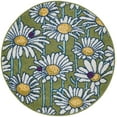 thumbnail image 1 of Rugs.com Bloom Collection Rug – 3 Ft Round Green Medium-Pile Rug Perfect For Kitchens, Dining Rooms, 1 of 6