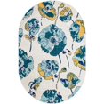 thumbnail image 1 of Rugs.com Bloom Collection Rug – 5' x 8' Oval White Medium-Pile Rug Perfect For Living Rooms, Large Dining Rooms, Open Floorplans, 1 of 1