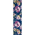 thumbnail image 1 of Rugs.com Bloom Collection Rug – 6 Ft Runner Navy Blue Medium-Pile Rug Perfect For Hallways, Entryways, 1 of 1