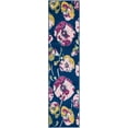 thumbnail image 1 of Rugs.com Bloom Collection Rug – 8 Ft Runner Navy Blue Medium-Pile Rug Perfect For Hallways, Entryways, 1 of 1