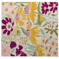thumbnail image 1 of Rugs.com Bloom Collection Rug – 8 Ft Square White Medium-Pile Rug Perfect For Living Rooms, Kitchens, Entryways, 1 of 1
