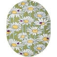 thumbnail image 1 of Rugs.com Bloom Collection Rug – 8' x 10' Oval Green Medium-Pile Rug Perfect For Living Rooms, Large Dining Rooms, Open Floorplans, 1 of 1