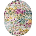 thumbnail image 1 of Rugs.com Bloom Collection Rug – 8' x 10' Oval Pink Medium-Pile Rug Perfect For Living Rooms, Large Dining Rooms, Open Floorplans, 1 of 1