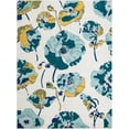 thumbnail image 1 of Rugs.com Bloom Collection Rug – 9' x 12' White Medium-Pile Rug Perfect For Living Rooms, Large Dining Rooms, Open Floorplans, 1 of 6