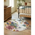 thumbnail image 1 of Rugs.com Blossom Collection Rug – 10 Ft Round Ivory Medium Rug Perfect For Kitchens, Dining Rooms, 1 of 8