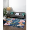 thumbnail image 1 of Rugs.com Blossom Collection Rug – 10 Ft Square Blue Medium Rug Perfect For Living Rooms, Kitchens, Entryways, 1 of 8