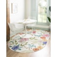 thumbnail image 1 of Rugs.com Blossom Collection Rug – 4' x 6' Oval Ivory Medium Rug Perfect For Living Rooms, Large Dining Rooms, Open Floorplans, 1 of 8