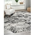 thumbnail image 1 of Rugs.com Blossom Collection Rug – 6 Ft Octagon Charcoal Medium Rug Perfect For Living Rooms, Kitchens, Entryways, 1 of 9