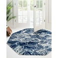 thumbnail image 1 of Rugs.com Blossom Collection Rug – 6 Ft Octagon Navy Blue Medium Rug Perfect For Living Rooms, Kitchens, Entryways, 1 of 9