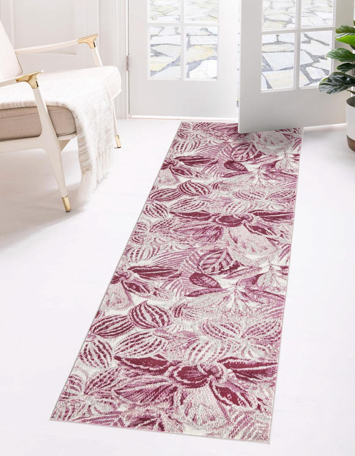 Rugs.com Blossom Collection Rug – 6 Ft Runner Fuchsia Medium Rug ...
