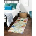 thumbnail image 1 of Rugs.com Blossom Collection Rug – 8 Ft Runner Ivory Medium Rug Perfect For Hallways, Entryways, 1 of 8