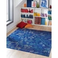thumbnail image 1 of Rugs.com Blossom Collection Rug – 8 Ft Square Blue Medium Rug Perfect For Living Rooms, Kitchens, Entryways, 1 of 8