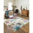 thumbnail image 1 of Rugs.com Blossom Collection Rug – 8 Ft Square Ivory Medium Rug Perfect For Living Rooms, Kitchens, Entryways, 1 of 8