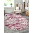 thumbnail image 1 of Rugs.com Blossom Collection Rug – 8' x 10' Oval Fuchsia Medium Rug Perfect For Living Rooms, Large Dining Rooms, Open Floorplans, 1 of 9