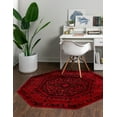 thumbnail image 1 of Rugs.com Bokhara Collection Rug – 8 Ft Octagon Red Low Rug Perfect For Living Rooms, Kitchens, Entryways, 1 of 7