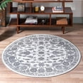 thumbnail image 1 of Rugs.com Boston Collection Rug – 8 Ft Round Light Gray Low-Pile Rug Perfect For Kitchens, Dining Rooms, 1 of 9