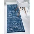 thumbnail image 1 of Rugs.com Boston Collection Rug – 8 Ft Runner Blue Low-Pile Rug Perfect For Hallways, Entryways, 1 of 9