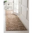 thumbnail image 1 of Rugs.com Botanical Shag Collection Rug – 10 Ft Runner Beige Shag Rug Perfect For Hallways, Entryways, 1 of 9