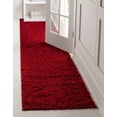 thumbnail image 1 of Rugs.com Botanical Shag Collection Rug – 10 Ft Runner Red Shag Rug Perfect For Hallways, Entryways, 1 of 9