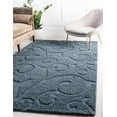 thumbnail image 1 of Rugs.com Botanical Shag Collection Rug – 5' x 8' Blue Shag Rug Perfect For Living Rooms, Large Dining Rooms, Open Floorplans, 1 of 9
