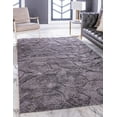 thumbnail image 1 of Rugs Botanical Shag Collection Dark Gray Shag Area Rug, 8' x 10', Ultra-Soft, 1 of 9