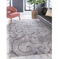 thumbnail image 1 of Rugs.com Botanical Shag Collection Rug – 8' x 10' Gray Shag Rug Perfect For Living Rooms, Large Dining Rooms, Open Floorplans, 1 of 9