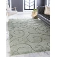 thumbnail image 1 of Rugs Botanical Shag Collection Green Shag Area Rug, 8' x 10', Ultra-Soft, 1 of 9