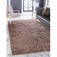 thumbnail image 1 of Rugs.com Botanical Shag Collection Rug – 9' x 12' Brown Shag Rug Perfect For Living Rooms, Large Dining Rooms, Open Floorplans, 1 of 9