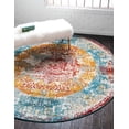 thumbnail image 1 of Rugs.com Brighella Collection Rug – 5 Ft Round Multi Medium Rug Perfect For Kitchens, Dining Rooms, 1 of 9