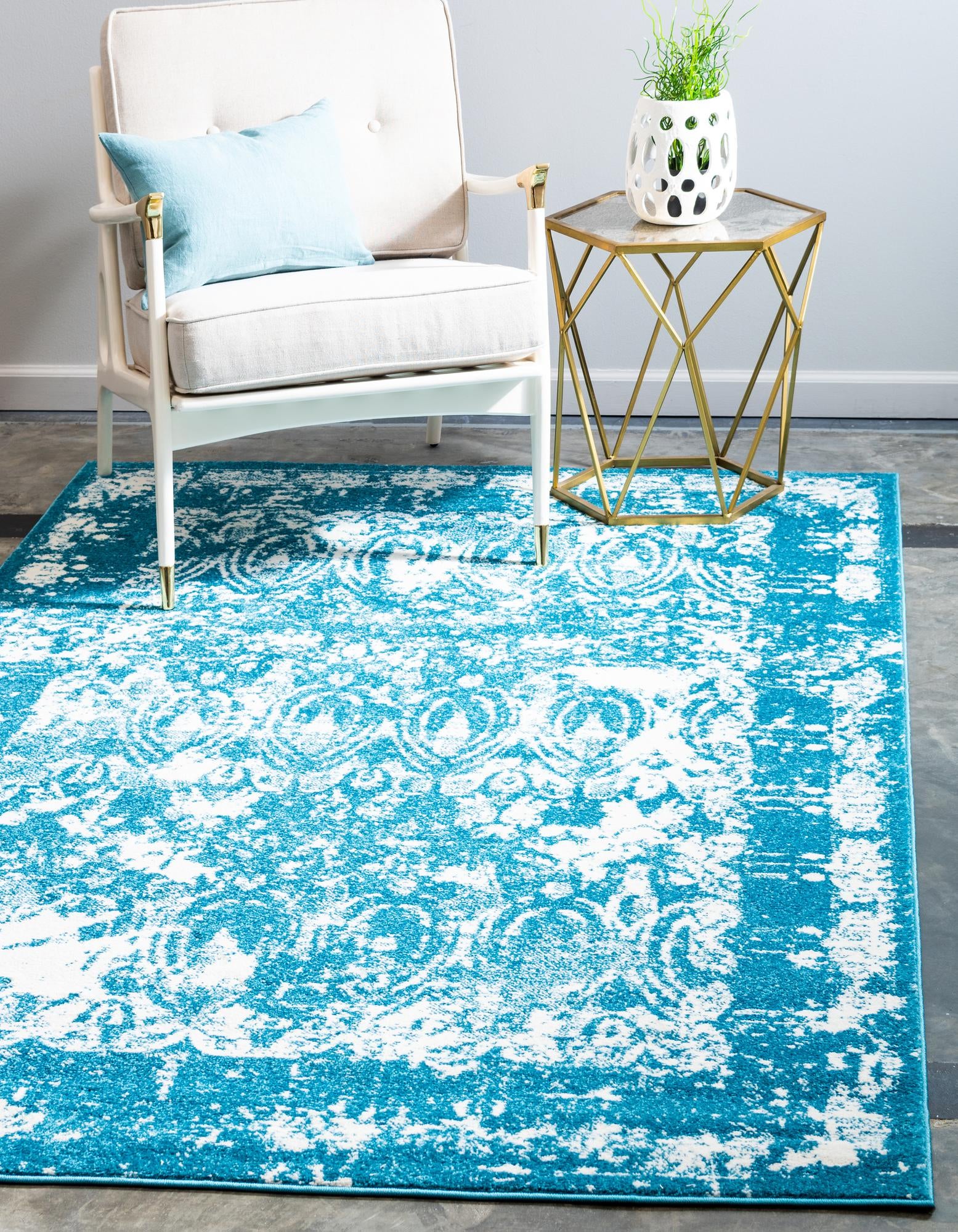 Blue Rug Plan Rugs.com Brighella Collection Rug – 9' x 12' Blue Medium Rug Perfect ...